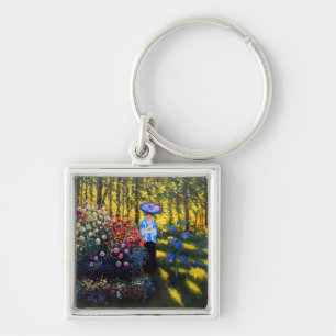 Chaveiro Monet Woman com Parasol no Jardim