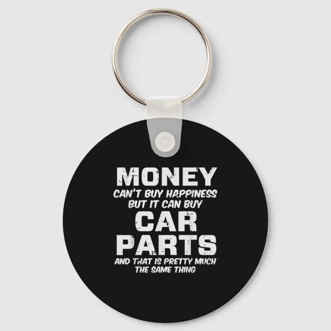 Chaveiro Money Cant Buy Hapness Car Parts Funny Auto Mechan (Frente)