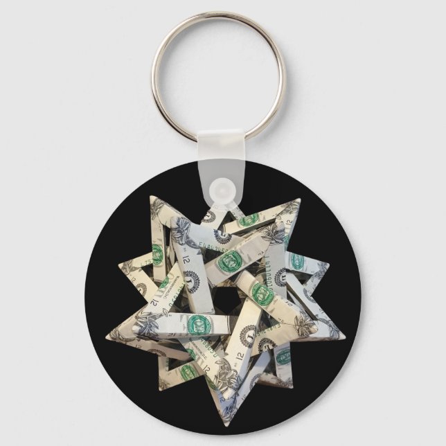 Chaveiro Money Origami Five Intersecting Tetrahedra (Frente)