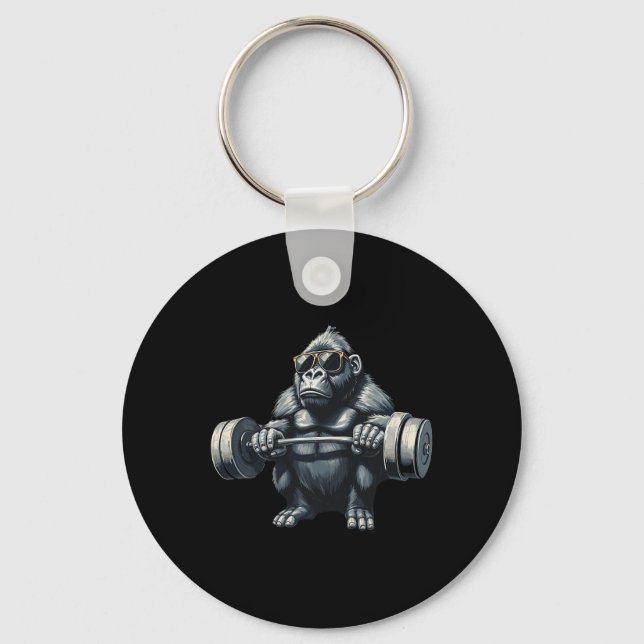 Chaveiro Monkey Gorilla Bodybuilding Musical Malhação Gym (Frente)