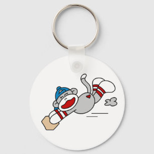 Chaveiro Monkey o mergulho do basebol na base