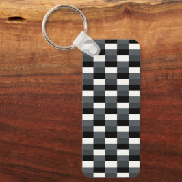 Chaveiro Monochrome Pattern of Gray, Grey, Black and White