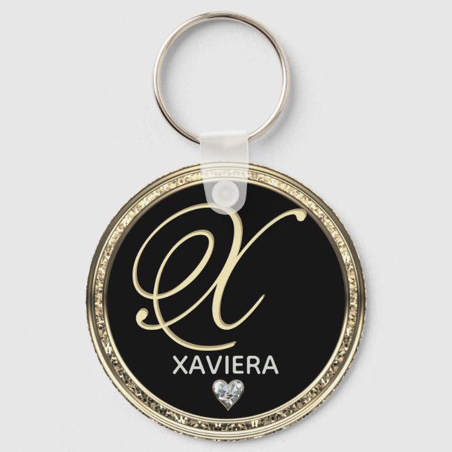 Chaveiro Monogram Initial Name Keychain (Frente)