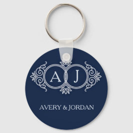 Chaveiro Monogram initials wedding  frame minimal design 