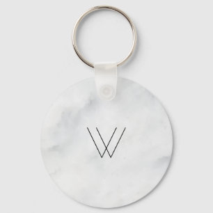 Chaveiro Monogram White Marble