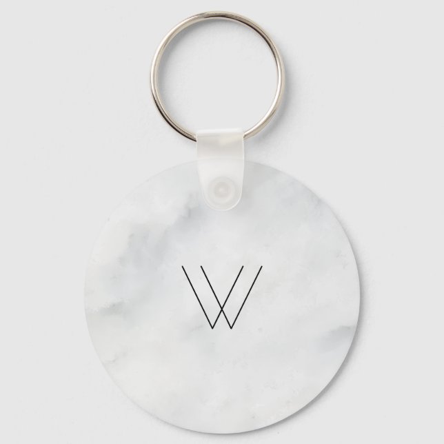 Chaveiro Monogram White Marble (Frente)