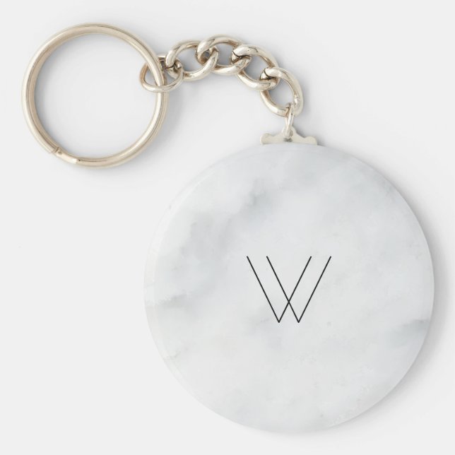 Chaveiro Monogram White Marble (Frente)