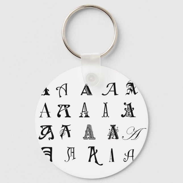 Chaveiro Monograma "A" (Frente)