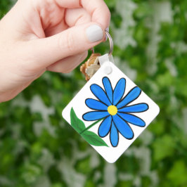 Chaveiro Monograma Azul Daisy Verso