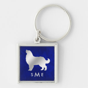 Chaveiro Monograma Blue Silver Bernese Mountain Dog