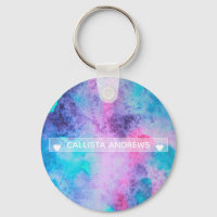 Monograma bonito cor azul púrpura salgada