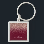 Chaveiro Monograma Brilhante de Lâmpada Cor-de-Lobra Dourad<br><div class="desc">Rosa Dourado - Chaveiros com nomes de Monograma de Script Glitter Glitter Glitter (Cadeia de Chaves), Rosa-Blush e Brilhante. Isto faz o doce e perfeito aniversário de 16 anos, casamento, chá de panela, aniversário, chá de fraldas ou festa de solteira presente para alguém que ama luxo de luxo e estilos...</div>