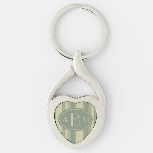 Chaveiro Monograma - Celeron e faixa verde de sábado (Frente)