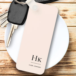 Chaveiro Monograma Clássico Mínimo Moderno Monograma