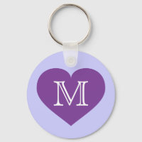 Monograma, coração roxo