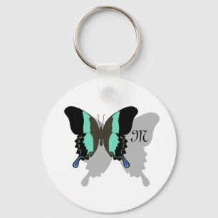 Chaveiro Monograma da Sombra da Borboleta de Birdwing