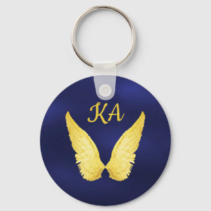 Chaveiro Monograma das asas angulares azuis