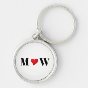 Chaveiro Monograma das iniciais personalizadas do casal, de