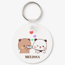 Monograma de Amor com Urso Panda Bonito