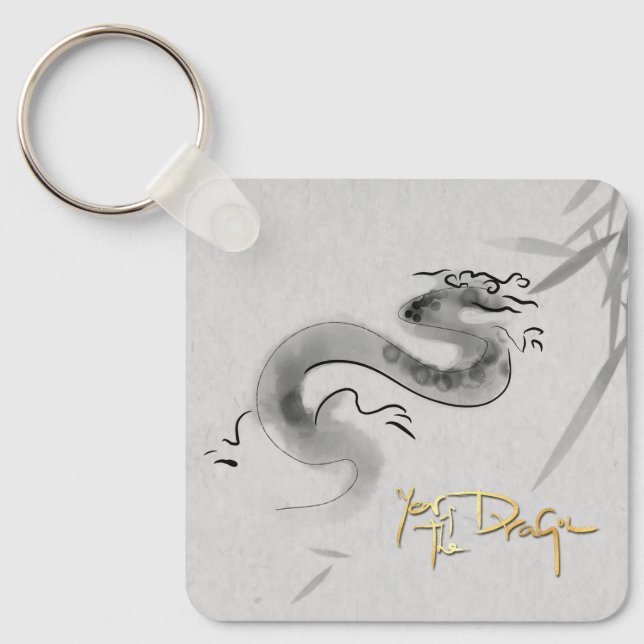 Chaveiro Monograma de Ano do Dragão Original Chinês SqK (Frente)