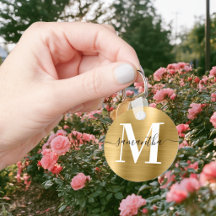 Monograma de Assinatura Moderna em Folha de Ouro