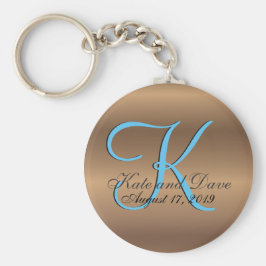 Chaveiro Monograma de Bronze Fab Incrível