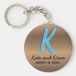 Chaveiro Monograma de Bronze Fab Incrível