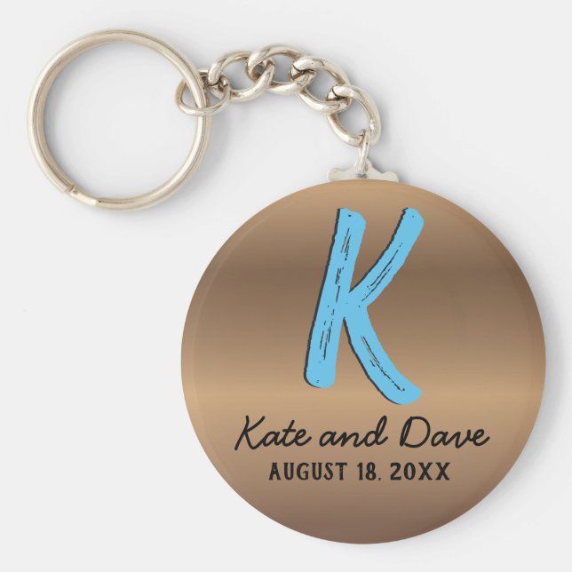 Chaveiro Monograma de Bronze Fab Incrível (Frente)