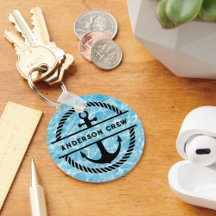 Monograma de Divisão de Âncora Náutica e Corda