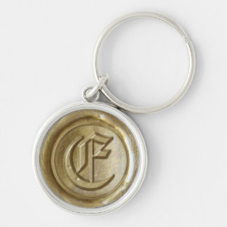 Chaveiro Monograma de fecho de cera - Dourado - Antigo ingl