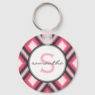 Chaveiro Monograma de Ikat Rosa