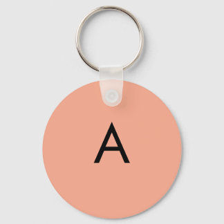 Chaveiro Monograma de Letra Personalizada Rosa