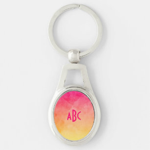 Chaveiro Monograma de Ombro Cor de Água Rosa a Amarelo