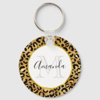 Monograma de Padrão de Impressão Leopardo Selvagem