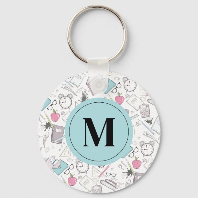 Chaveiro Monograma de Professores Bonitos (Frente)