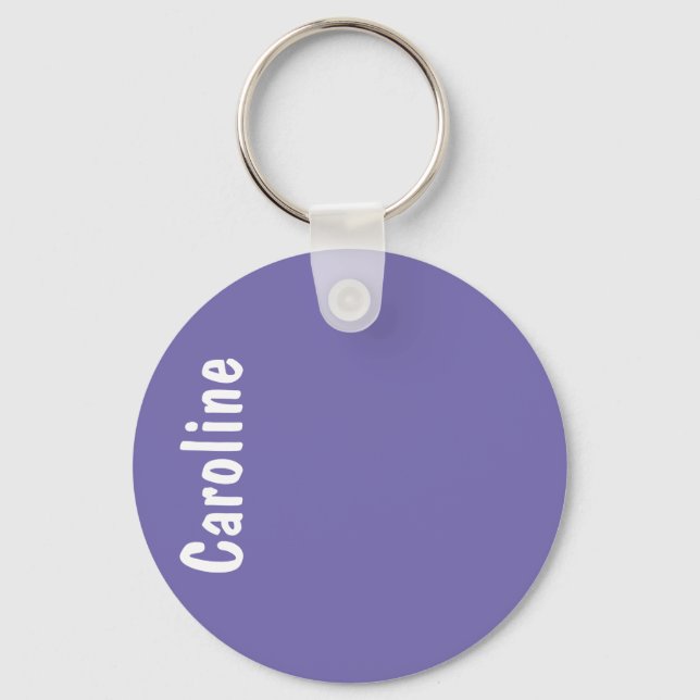 Chaveiro Monograma de Script de Assinatura Elegante (Frente)