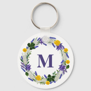 Chaveiro Monograma de Sombra - Lavanda Personalizada