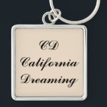 Chaveiro Monograma de Sonhos da Califórnia<br><div class="desc">Monograma do California Dreaming projetado por chaveiro</div>