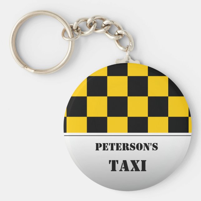 Chaveiro Monograma de táxi verificado (Frente)