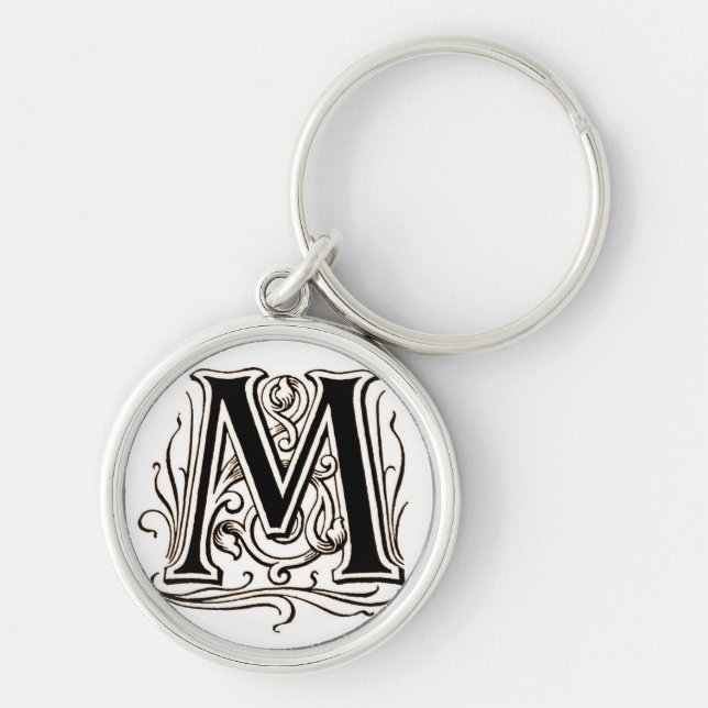 Chaveiro Monograma de Vintage 'M' (Frente)