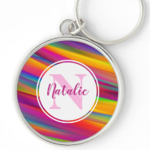 Monograma do Nome do Gradiente do Arco-Íris Colori