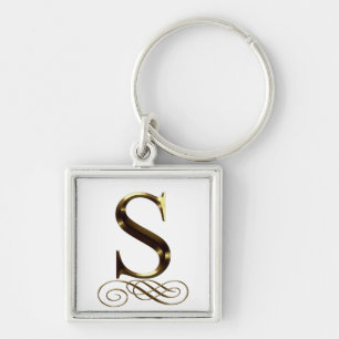 Chaveiro Monograma do ouro" S" do VIP