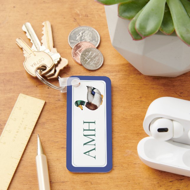 Chaveiro Monograma do Pato de Mallard (Mesa)