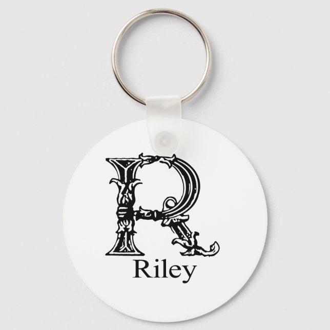 Chaveiro Monograma do rico: Riley (Frente)