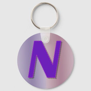 Chaveiro Monograma do roxo de N