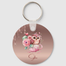 Monograma Dourado com Rosa de Discagem Moderna