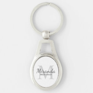 Chaveiro Monograma e nome da Bridesmaid Personalizada