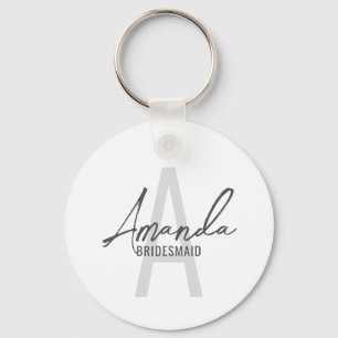 Chaveiro Monograma e Nome da Moderna Personalizada Bridesma