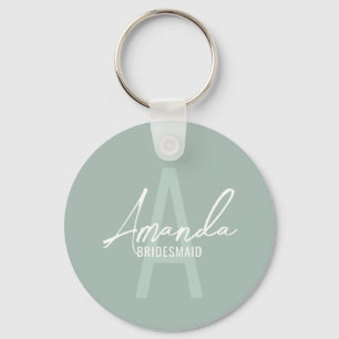 Chaveiro Monograma e Nome da Moderna Personalizada Bridesma