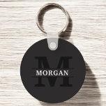 Chaveiro Monograma e Nome Elegante Personalizado<br><div class="desc">Adicione um toque de elegância ao seu essencial diário com este monograma personalizado e produto de nome. Com um design refinado e detalhes personalizáveis, ele combina sofisticação e funcionalidade. Seja para uso pessoal ou como presente pensativo, este item apresenta um monograma na moda e seu nome escolhido, fazer-o exclusivamente seu....</div>